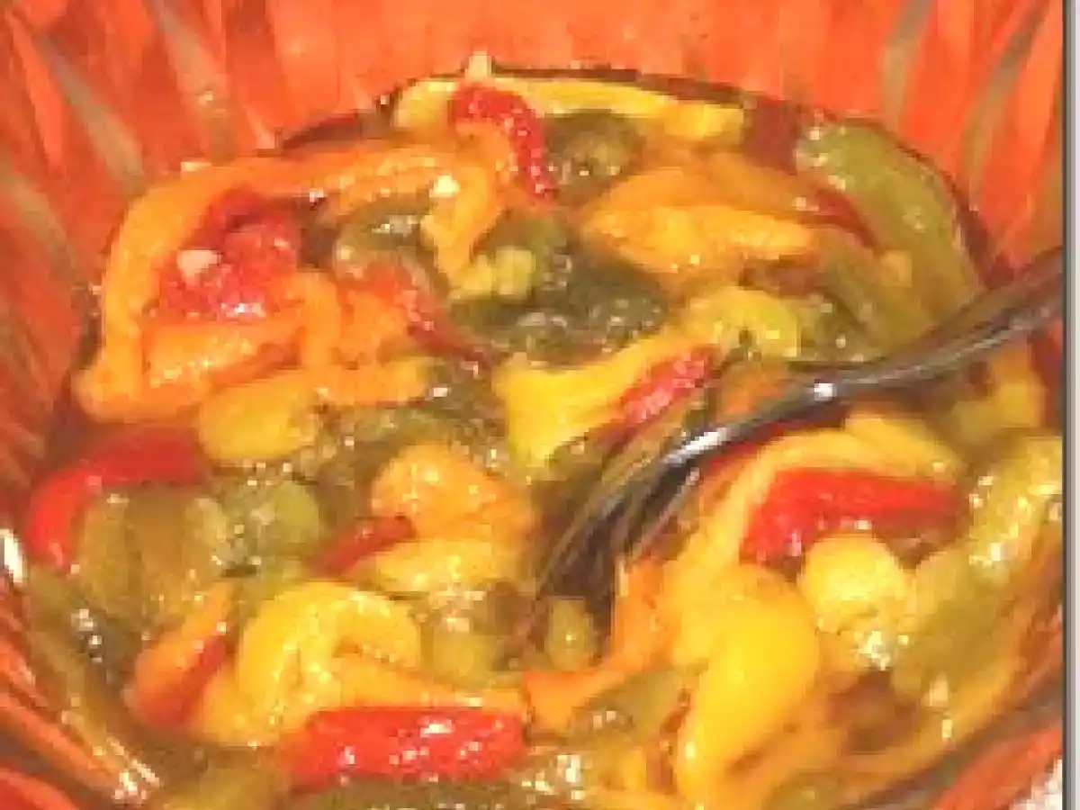 Salade de poivron multicolore