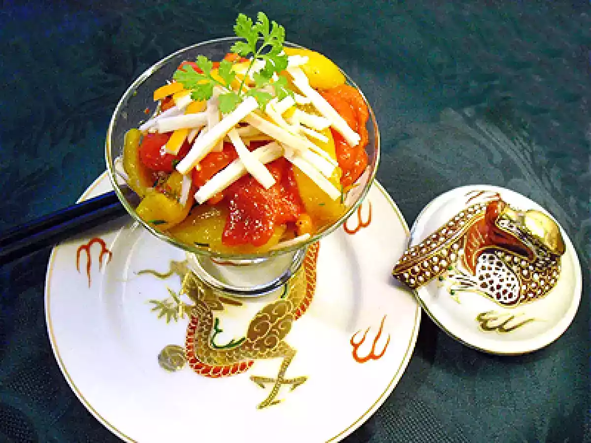 Salade de poivrons au surimi