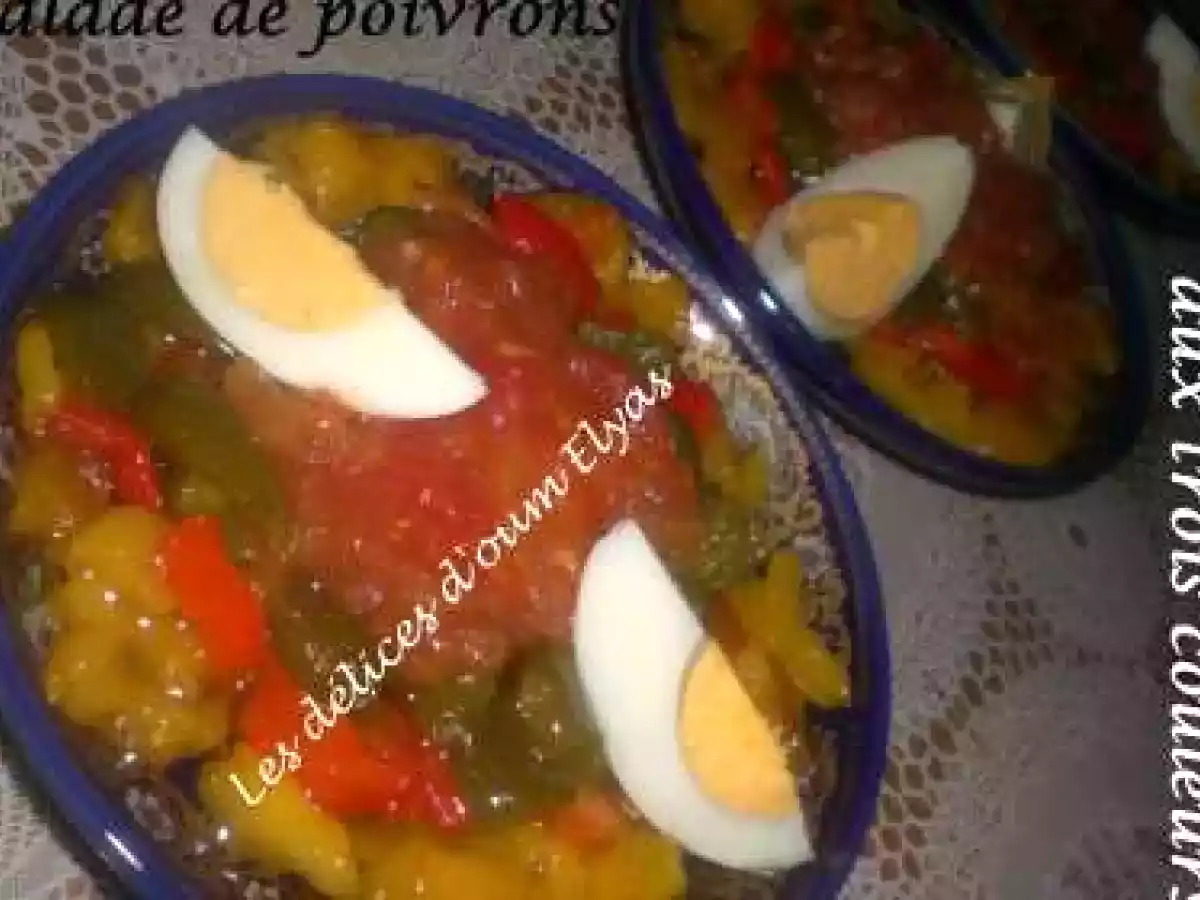 Salade de poivrons aux trois couleurs