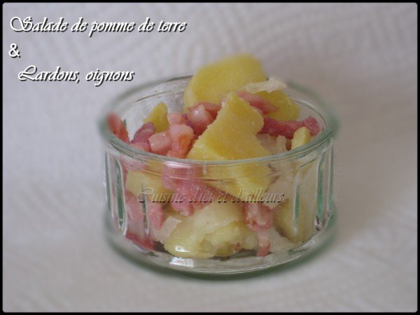 Recette : salade de pommes de terre, lardons, oignons