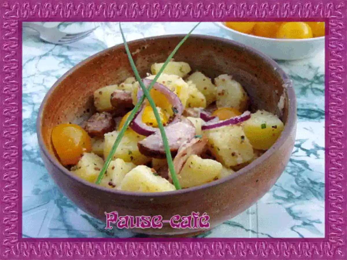 Salade de pommes de terre à la saucise de Montbéliard