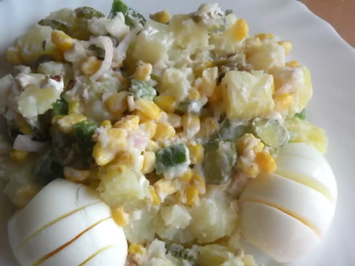 Salade de pommes de terre aux oeufs durs