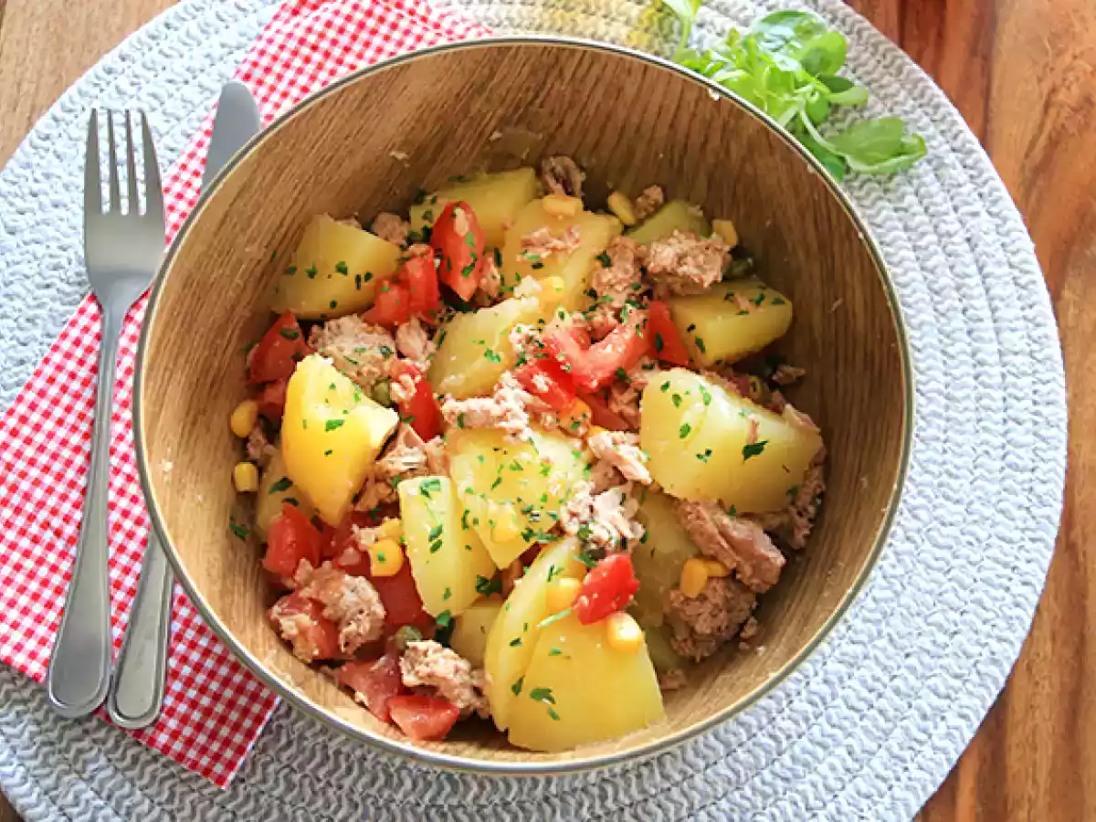Salade de pommes de terre, thon et tomates - photo 2