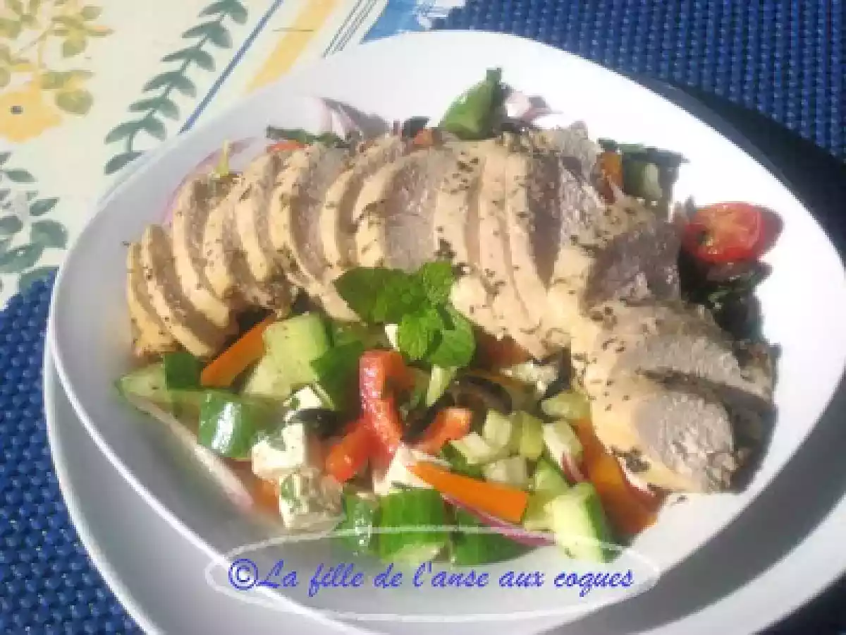 SALADE DE POULET À LA GRECQUE