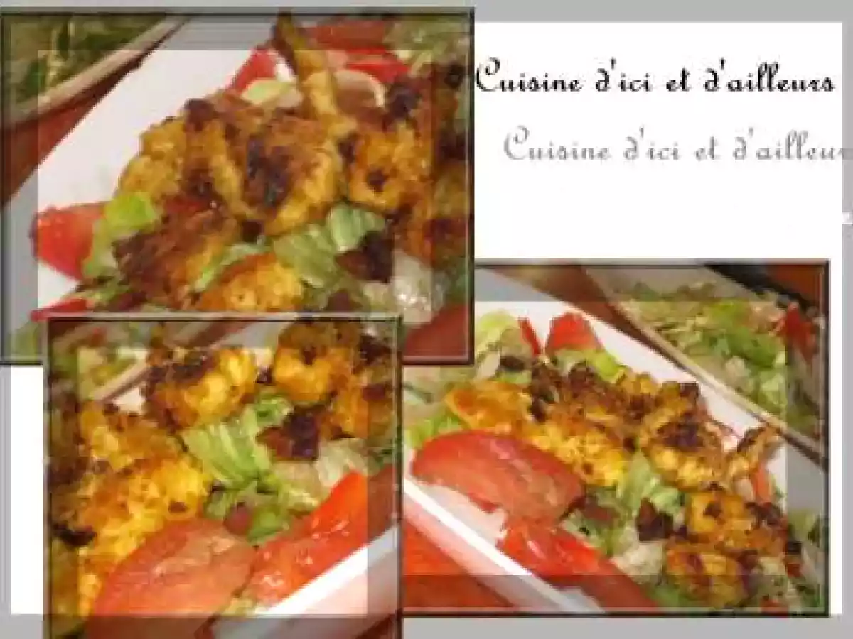 Salade de poulet mariné aux épices et sa sauce au miel - photo 2