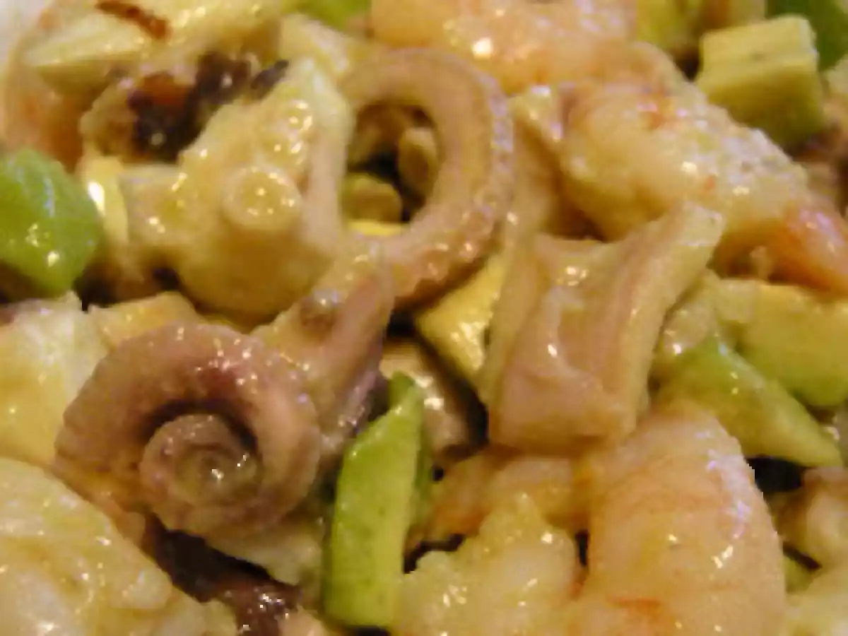 Salade de Poulpe à l'Avocat et Piment