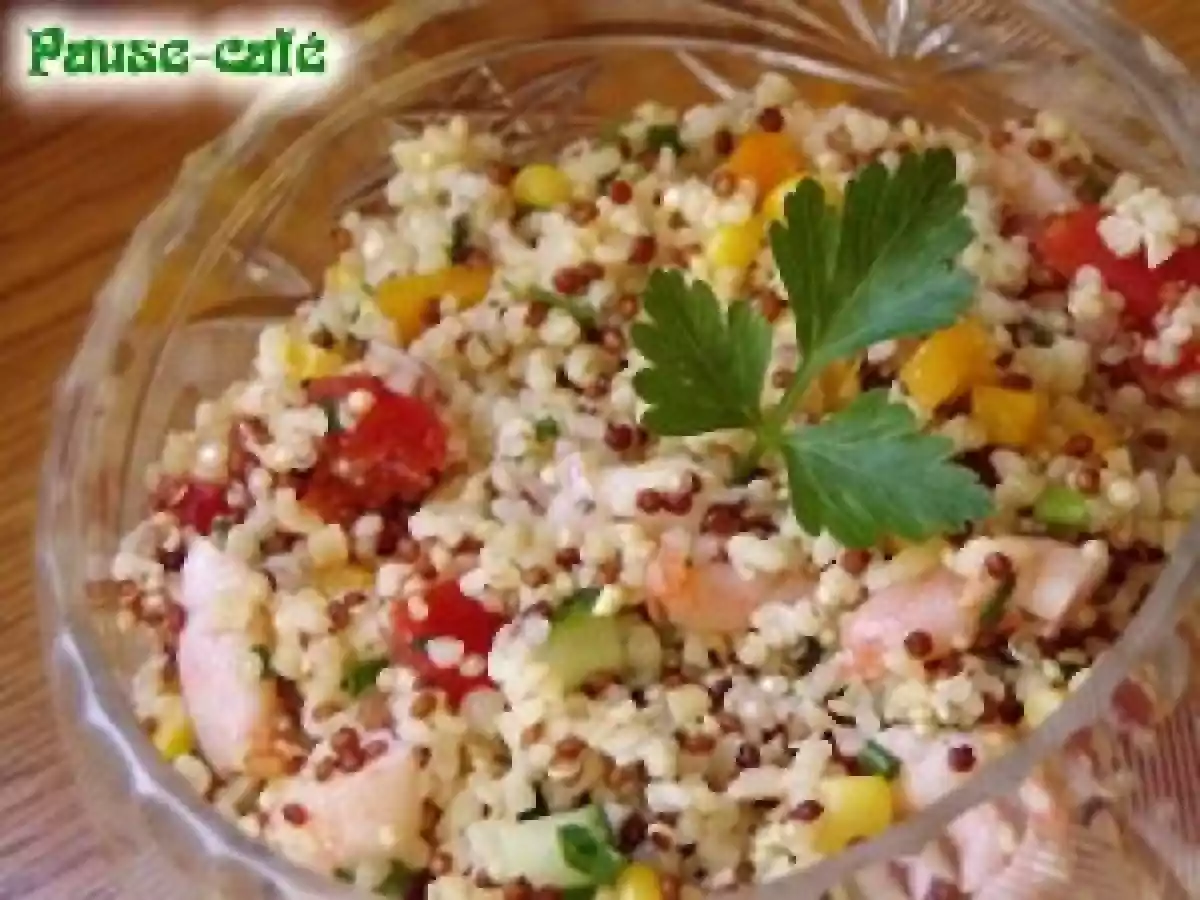 Salade de quinoa aux crevettes