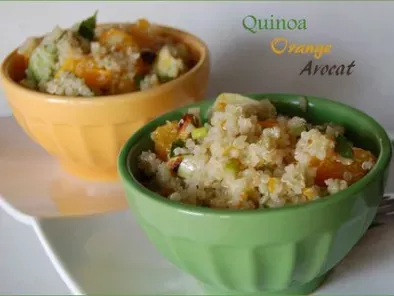Salade de quinoa, avocat et orange, sans gluten, évidemment