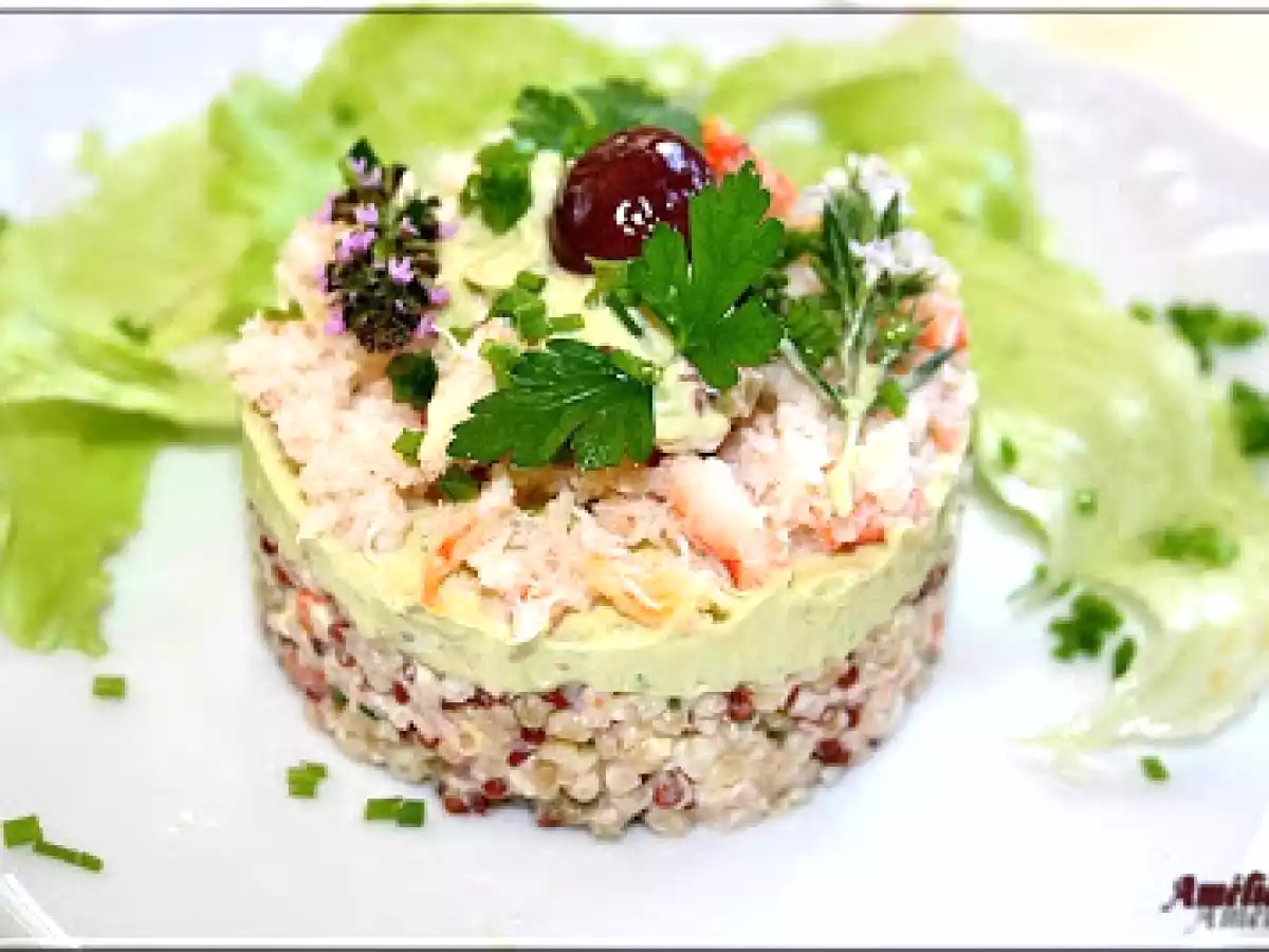 SALADE DE QUINOA ET BOULGOUR, AVOCAT ET CRABE - photo 2
