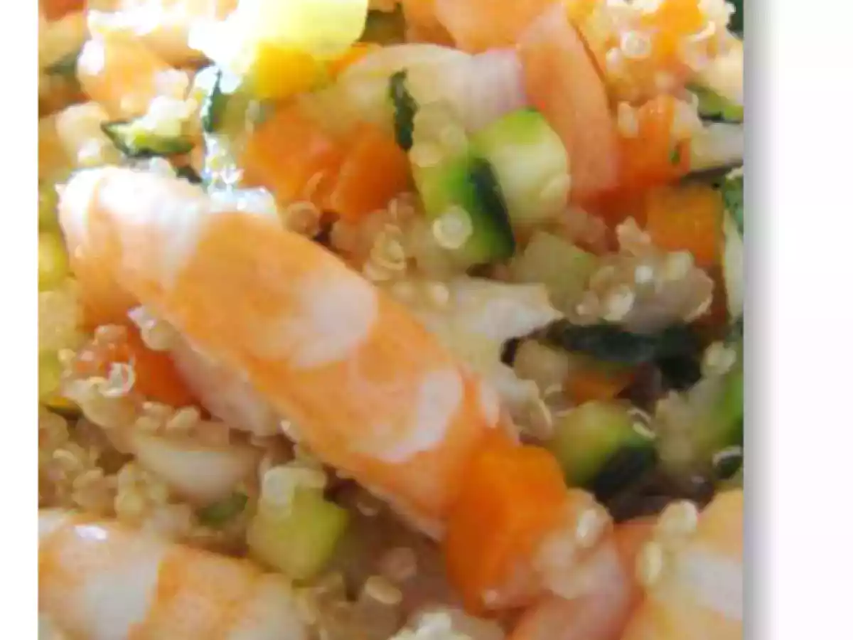 SALADE DE QUINOA ET LEGUMES AUX CREVETTES - photo 2