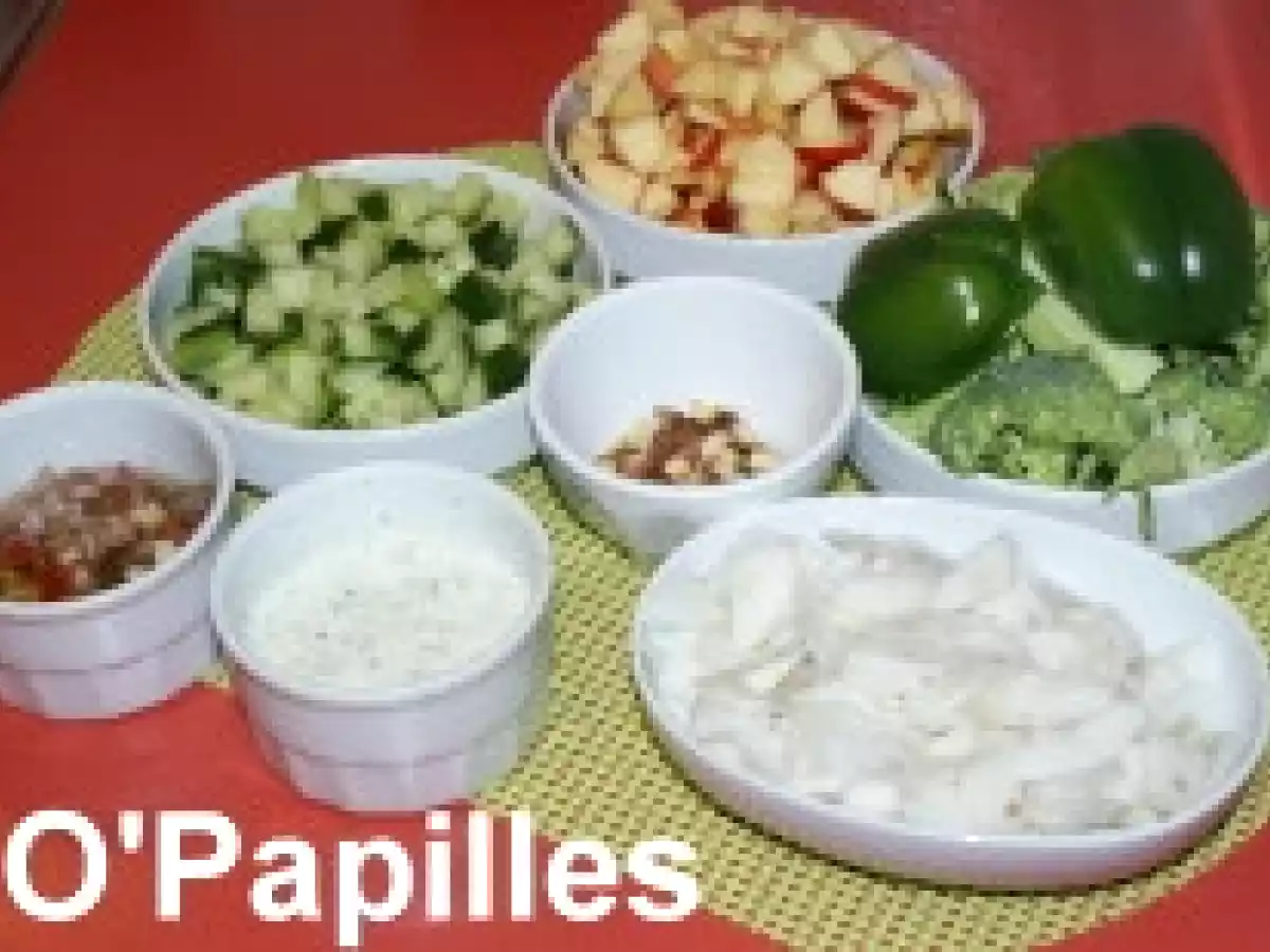 Salade de radis noir, brocolis, poivron, concombre et pommes - photo 3