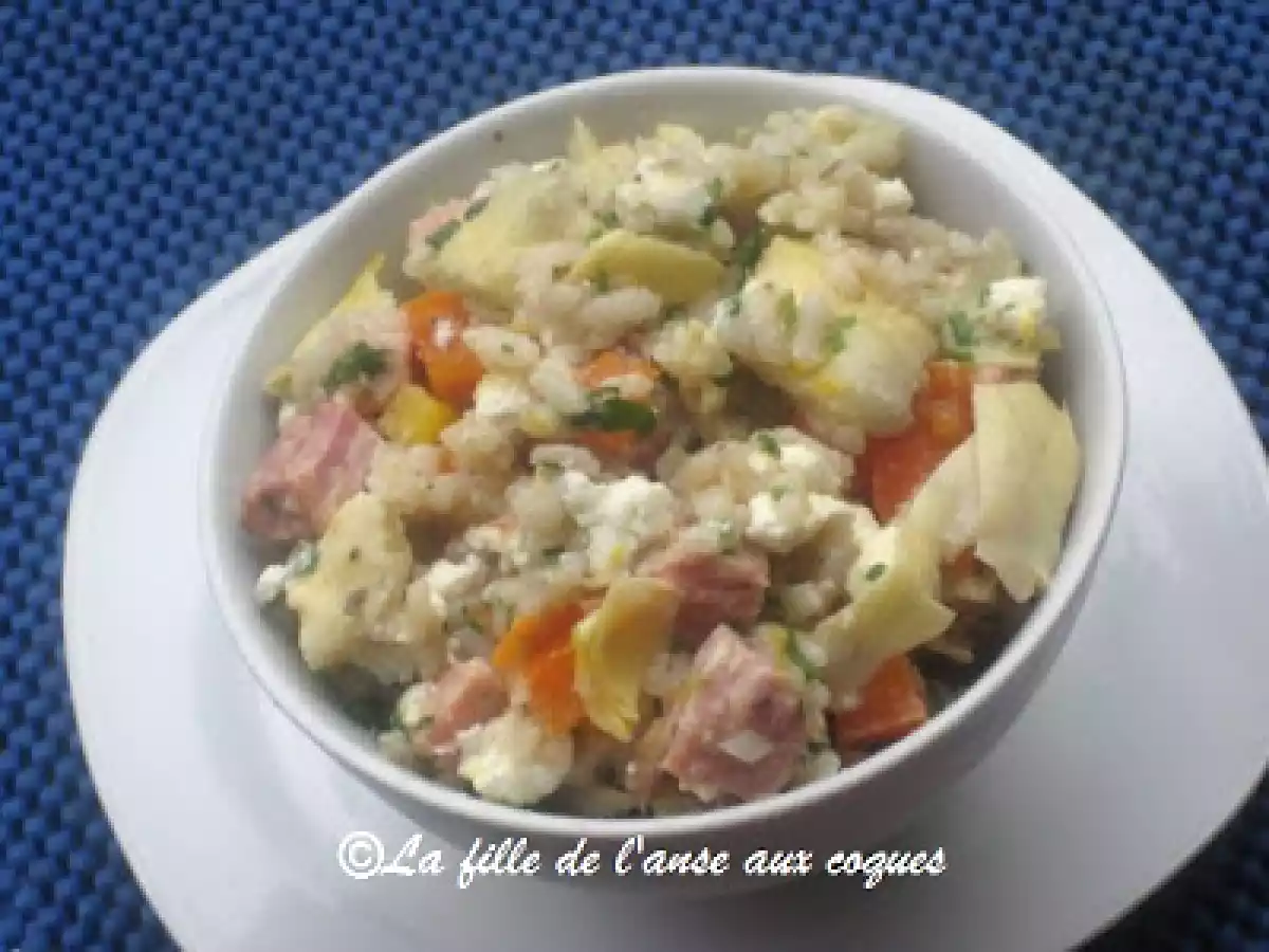 SALADE DE RISOTTO AU JAMBON ET AU CHÈVRE