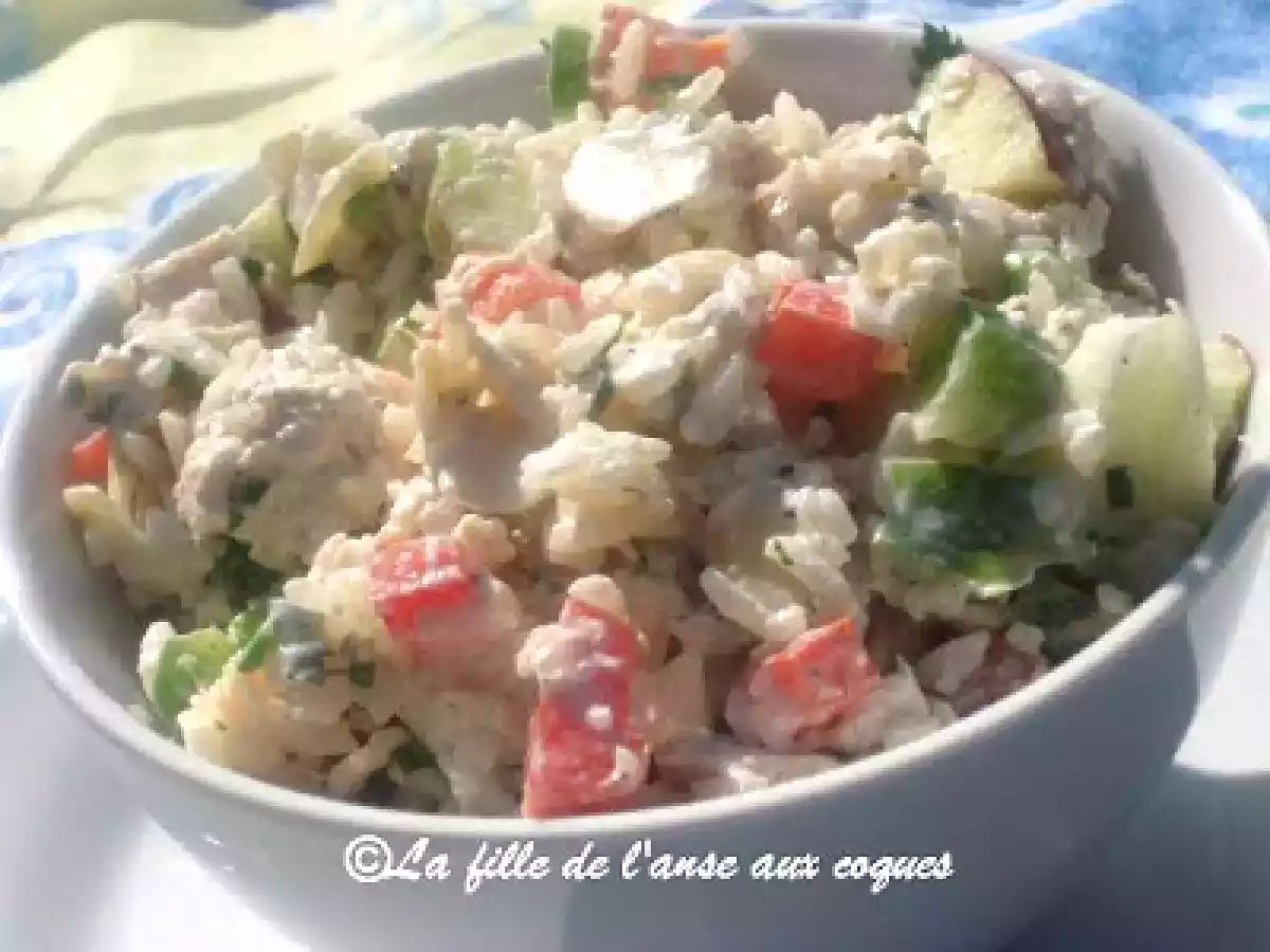 SALADE DE RIZ AU POULET, POMMES ET NOIX - photo 2