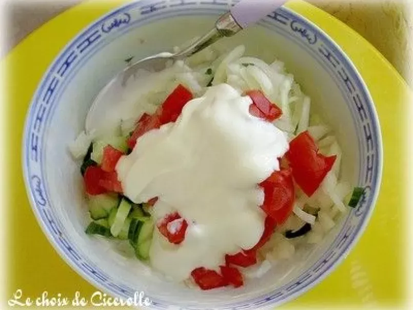 Salade de riz au yaourt sur barquettes de concombre - photo 2