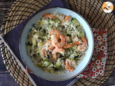 Salade de riz aux crevettes, courgettes et gingembre, photo 2