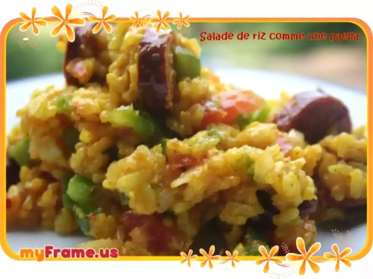 Salade de riz comme une paella