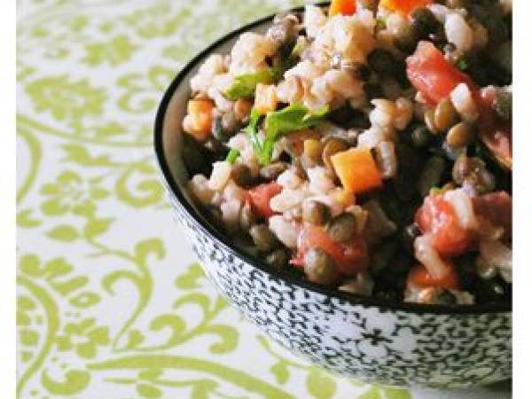 SALADE DE RIZ COMPLET ET DE LENTILLES VERTES - photo 2