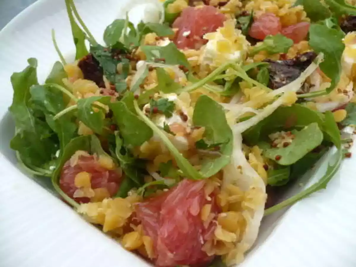 Salade de roquette aux lentilles corail et feta - photo 2