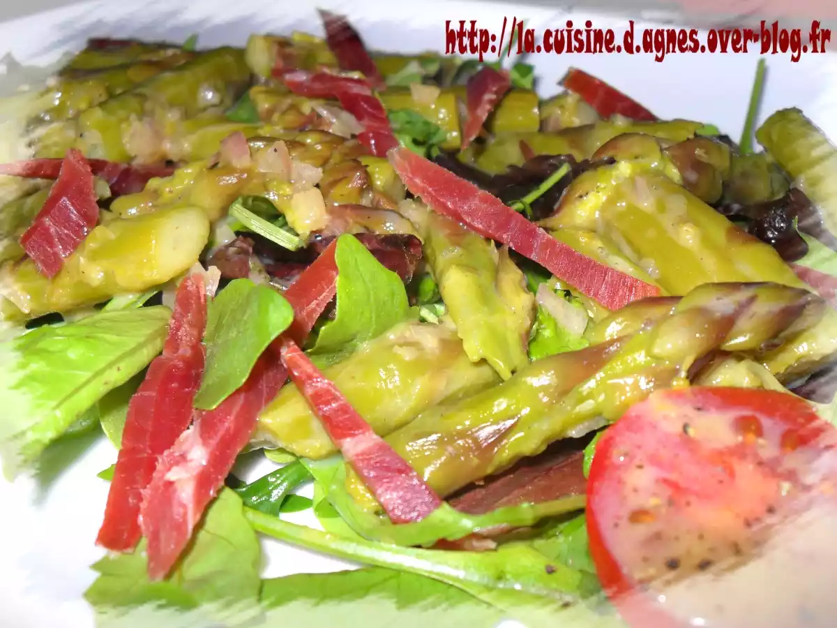 Salade de roquette et d'asperges
