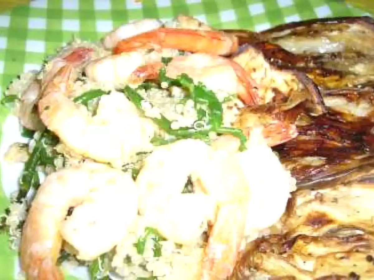 Salade de salicornes, quinoa et crevettes