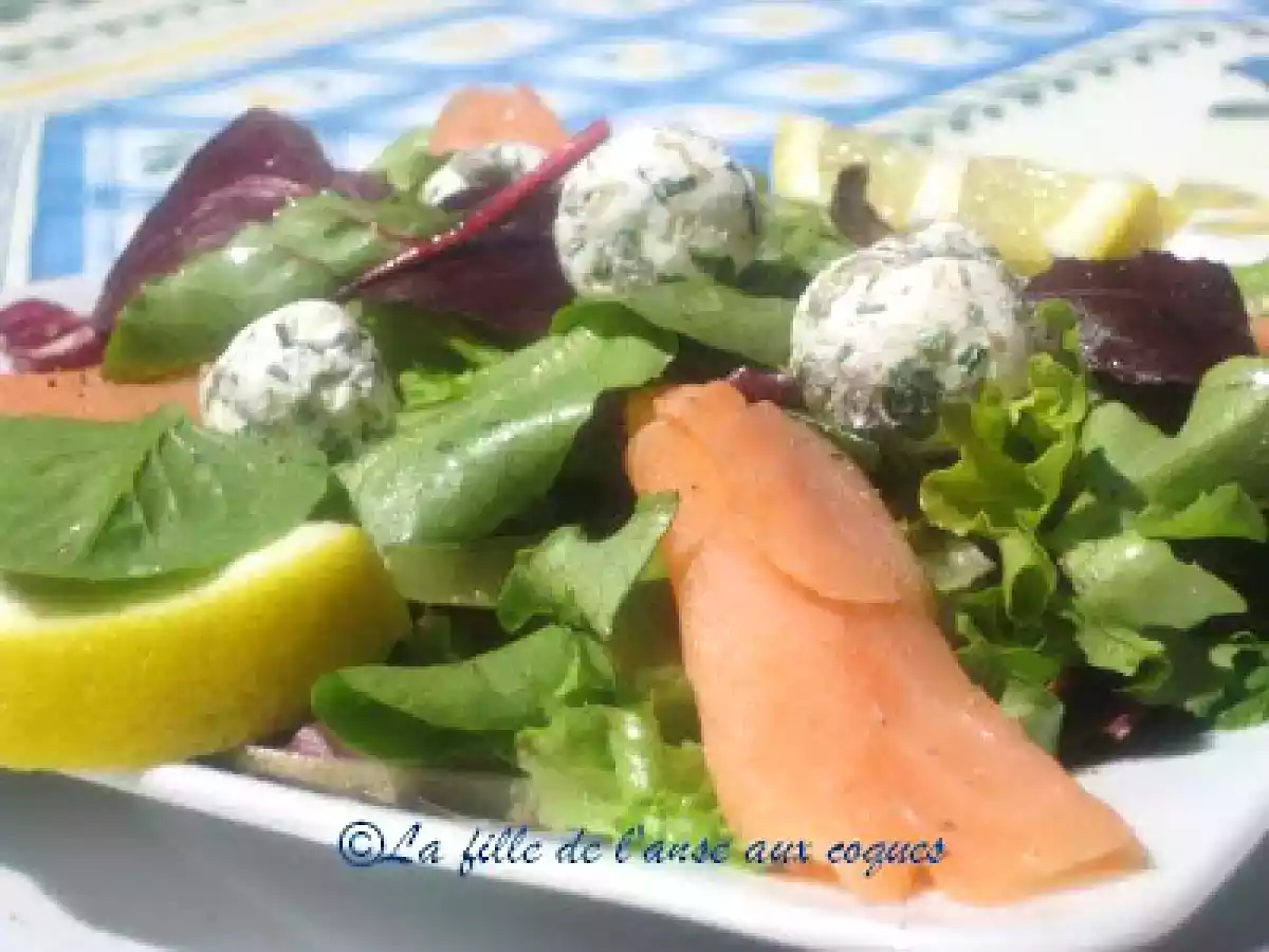 SALADE DE SAUMON FUMÉ ET SES TRUFFES AU FROMAGE - photo 3