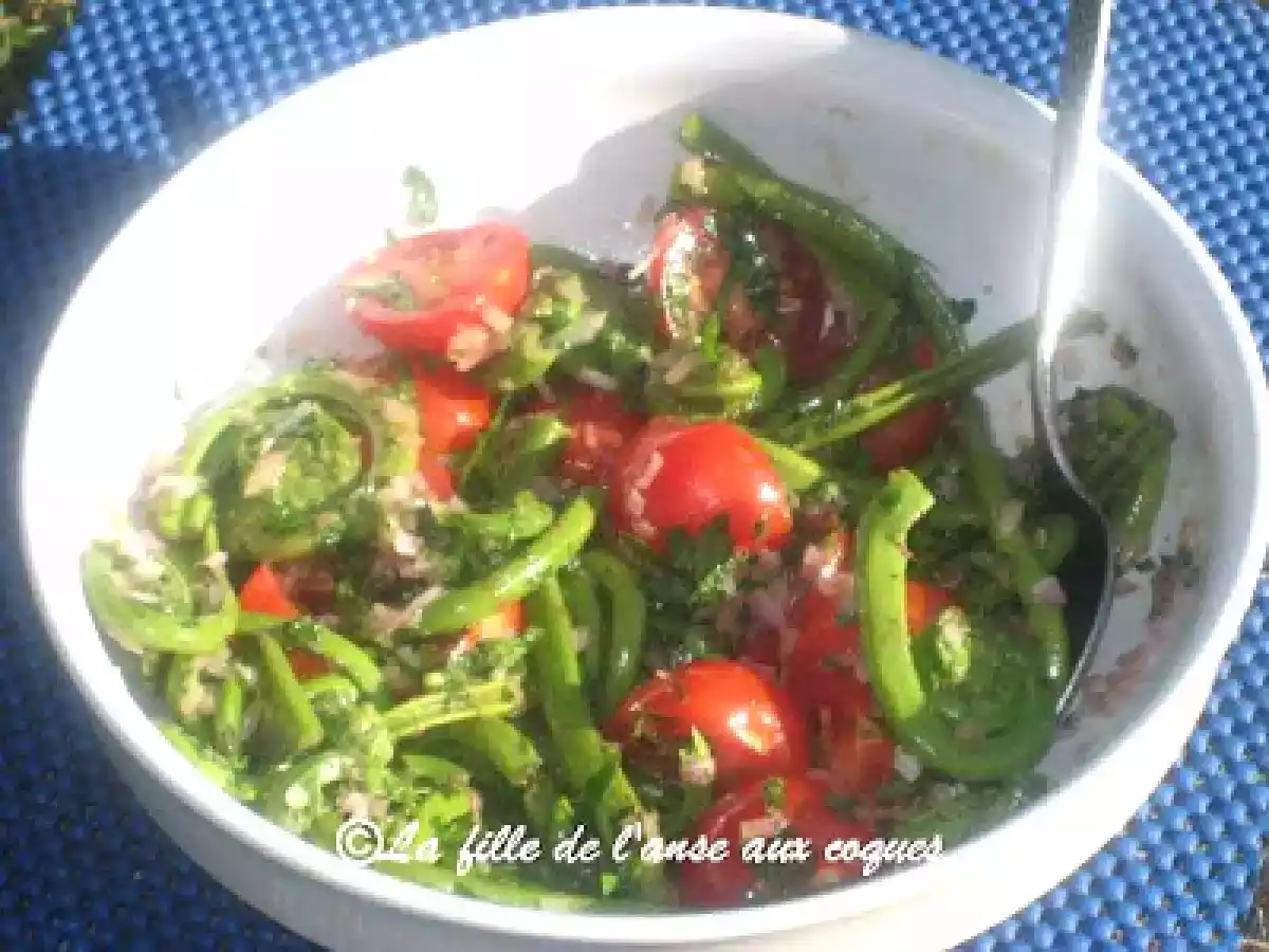 SALADE DE TÊTES DE VIOLON À LA MOUTARDE