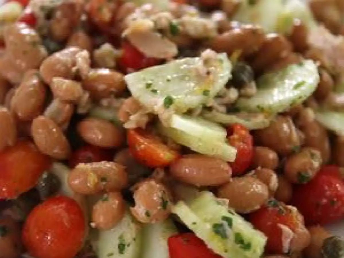 Salade de thon, flageolets et citron