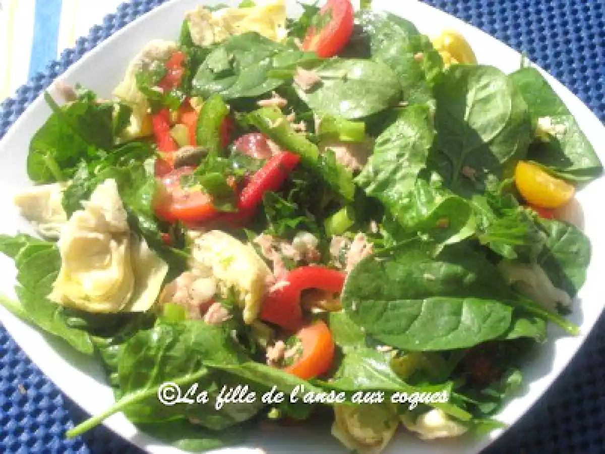 SALADE DE THON, TOMATES ET ARTICHAUTS