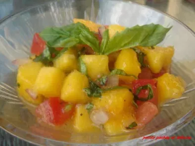 salade mangue tomate basilic