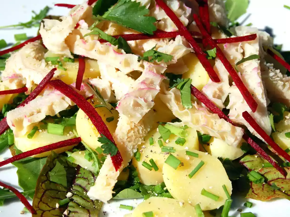 Salade de tripes, vinaigrette à la lime de Palestine.