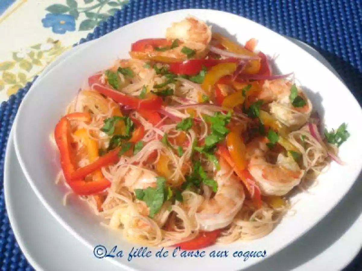 SALADE DE VERMICELLES AUX CREVETTES