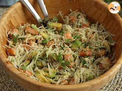 Recette - Salade de vermicelles de riz, crevettes et avocat en