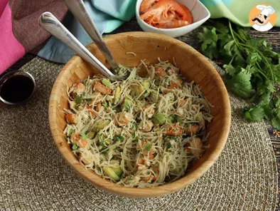 Salade de vermicelles, crevettes, avocat, oeuf et coriandre - photo 4