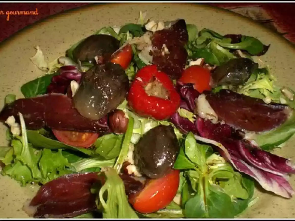 Salade du Sud-Ouest à l'huile de pistache et balsamique