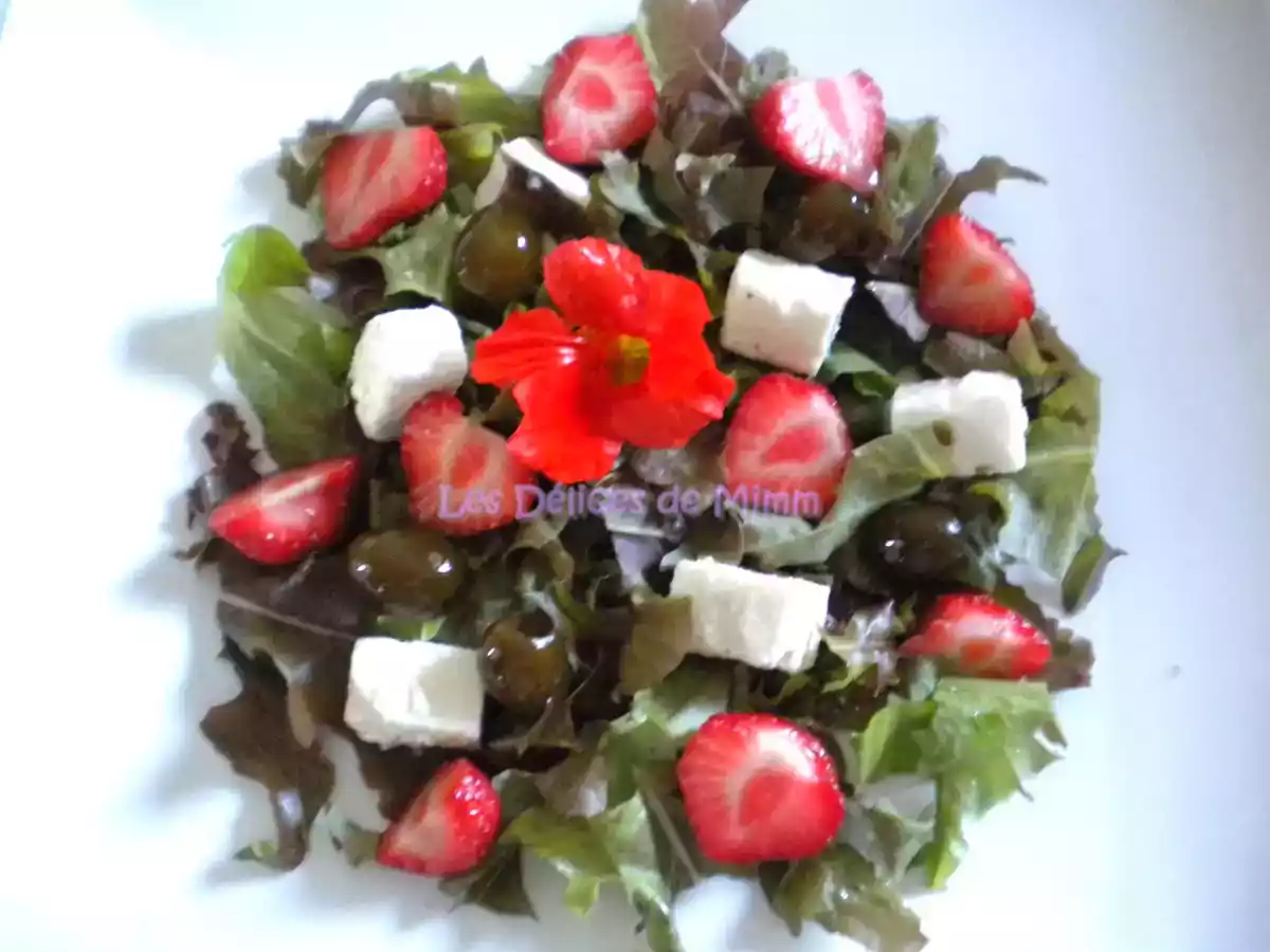 Salade estivale feta, fraises et olives confites, vinaigrette vanillée - photo 4