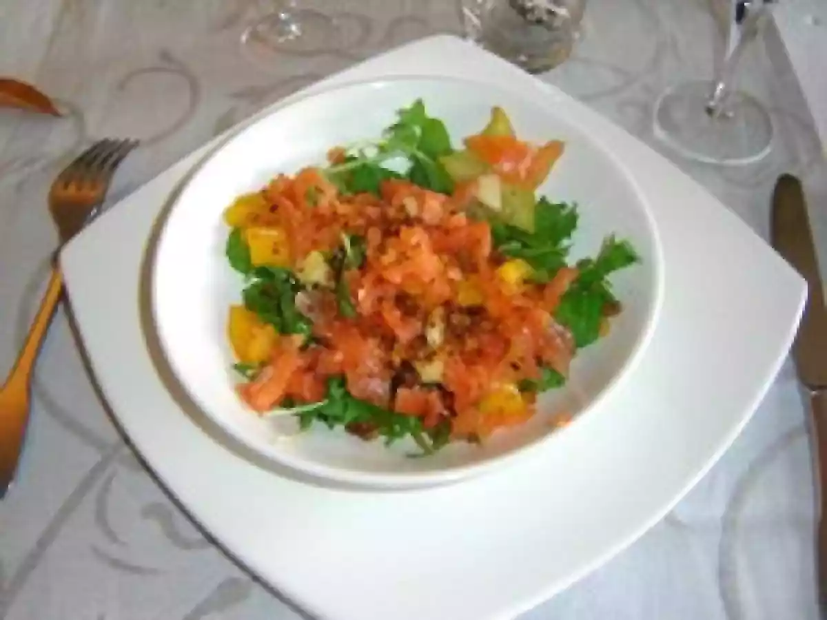 Salade folle de saumon fumé au citron vert