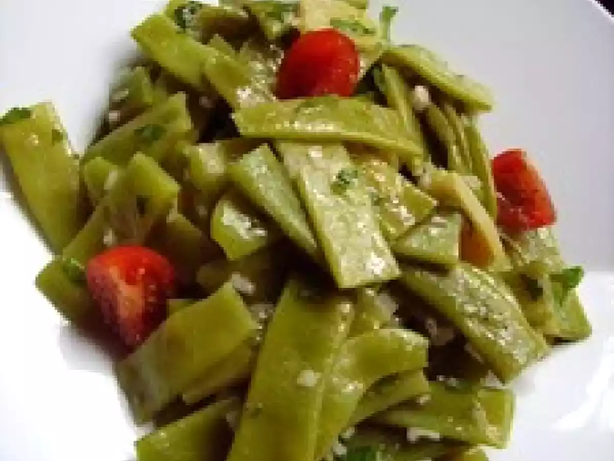 Salade Fraicheur de Haricots Vert Plats au Gingembre et Persil