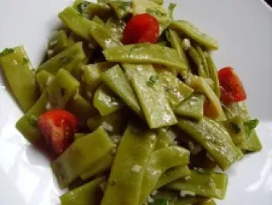 Salade Fraicheur de Haricots Vert Plats au Gingembre et Persil