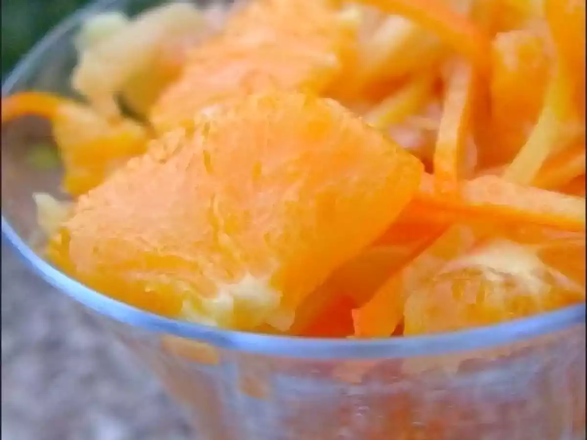 Salade fraicheur et vitamines agrumes et gingembre confit