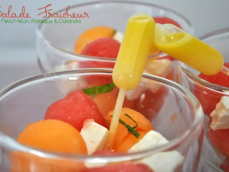 Salade fraicheur {fêta, melon, pastéque & coriandre fraiche} - photo 2