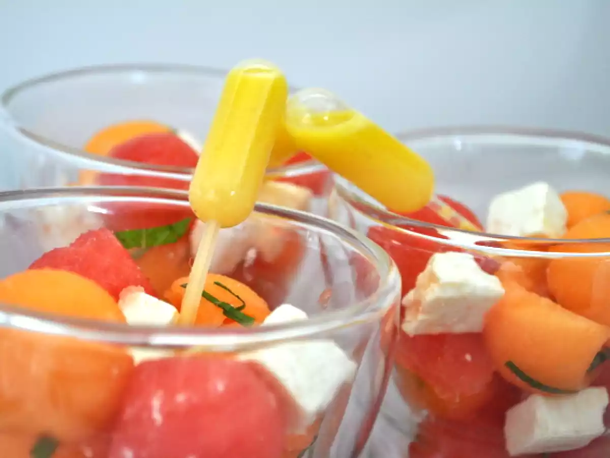 Salade fraicheur {fêta, melon, pastéque & coriandre fraiche} - photo 3