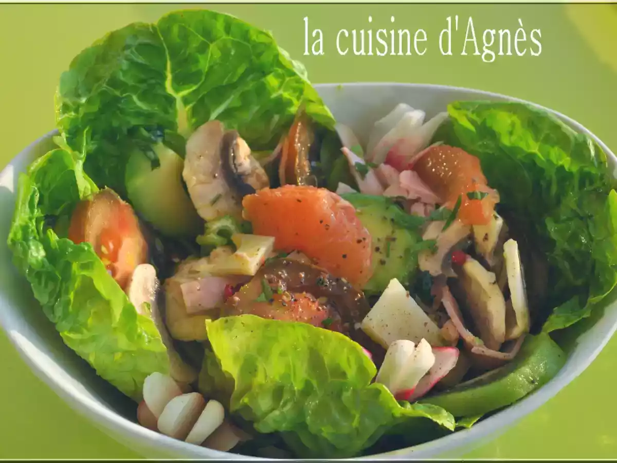 Salade fraicheur sauce fromage blanc