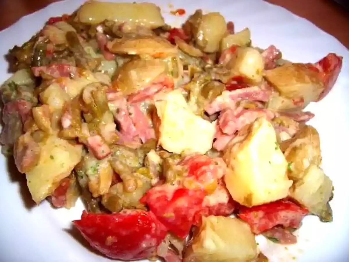 Salade froide de pommes de terres - tomates - haricots verts