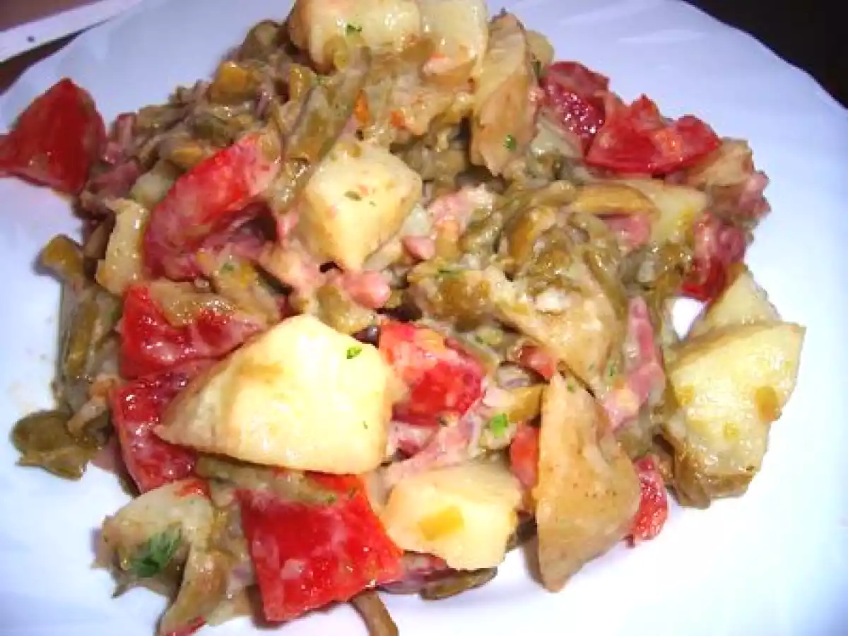 Salade froide de pommes de terres - tomates - haricots verts - photo 2
