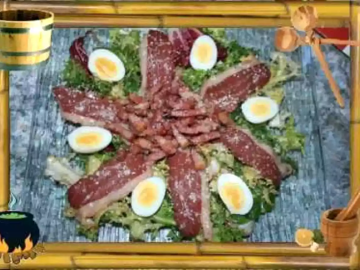 Salade gourmande au magret fumé