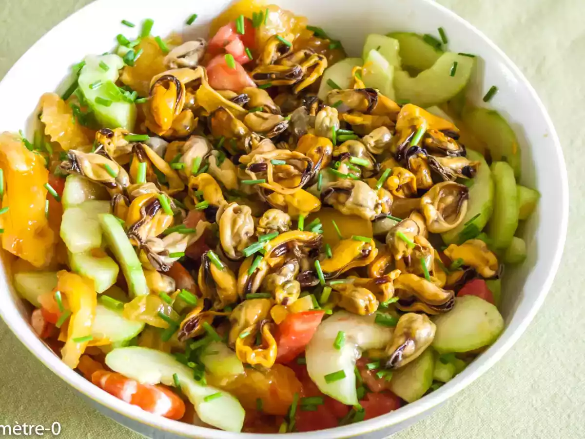 Salade grecque aux moules et crevettes