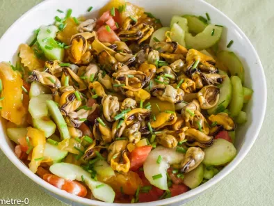 Salade grecque aux moules et crevettes