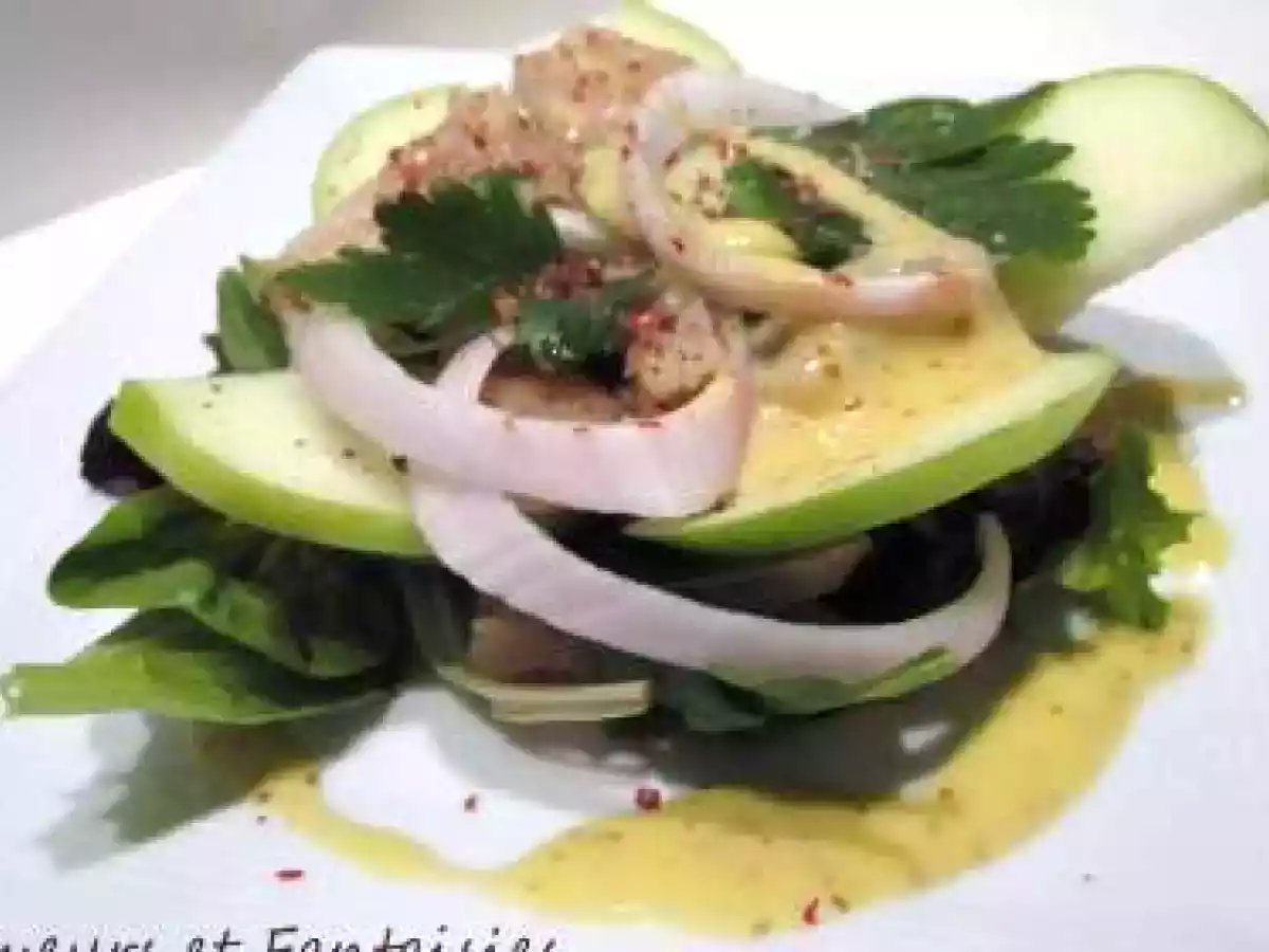 Salade hareng et pomme granny