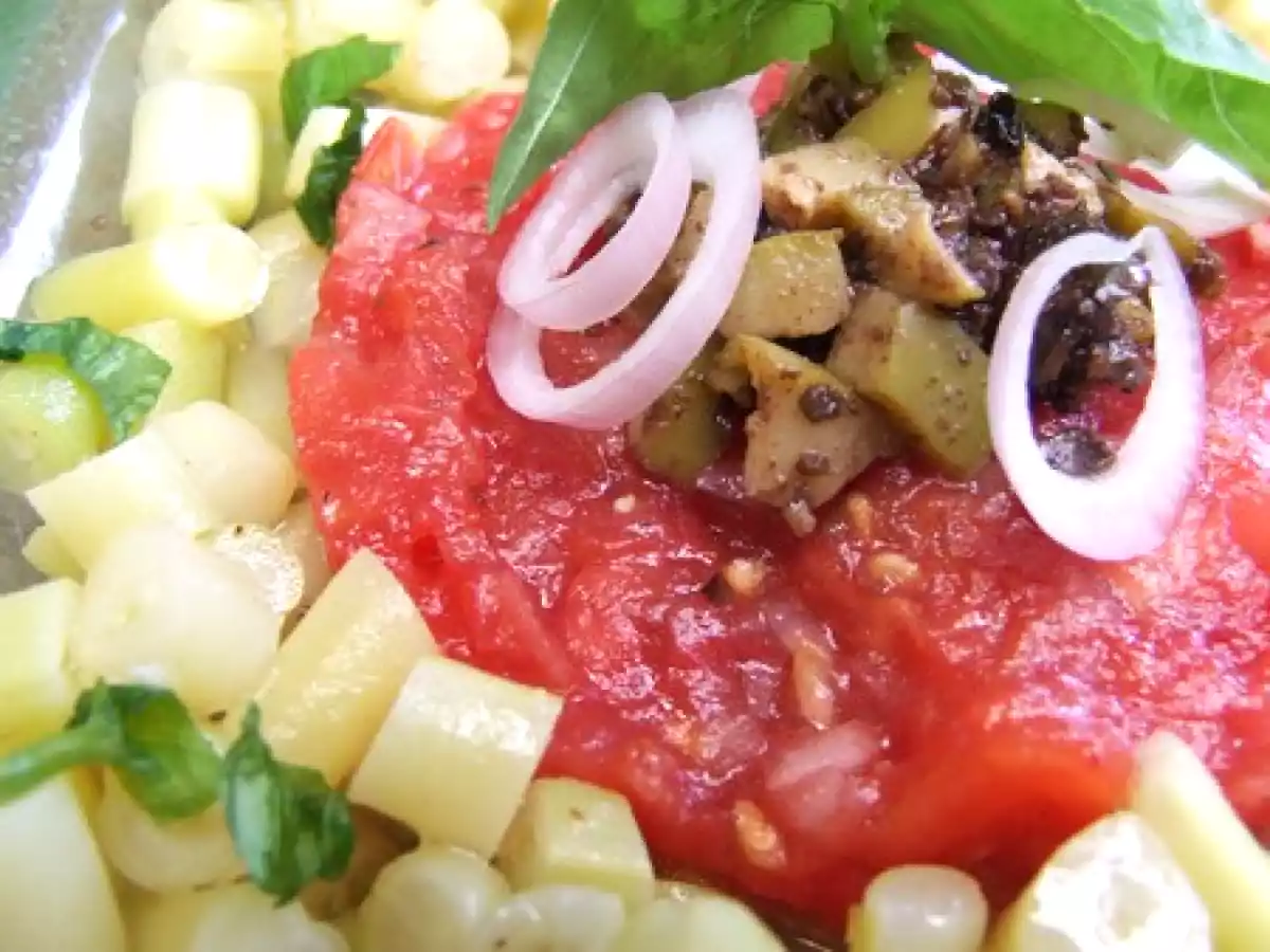 Salade haricots beurre / tomates design look - photo 2