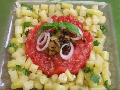 Salade haricots beurre / tomates design look